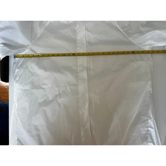 We-ar4 Limonta Riva Parka 1;18 White Women's Sz L Hooded Lightweight Jacket NWT